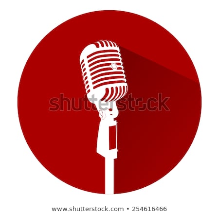 Сток-фото: Microphone Red Vector Icon Design