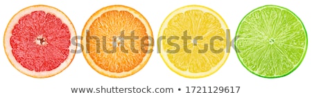 Foto stock: Cut Half Of Juicy Ripe Grapefruit