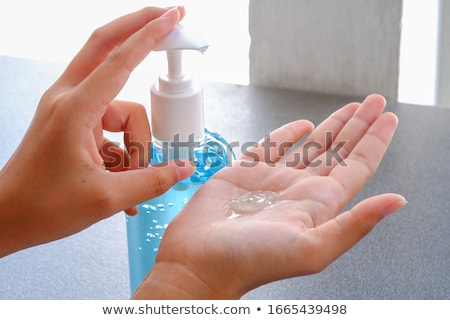 Foto d'archivio: Blue Gel In Hand For Washing