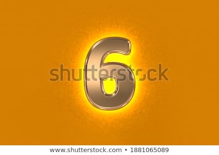 Stock photo: Set Of Letters Numbers And Symbols From Gold Bars 3d