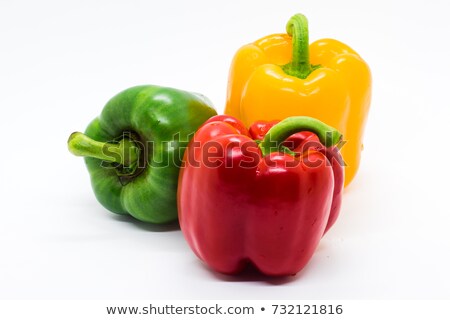 Foto stock: Fresh Bell Pepper On White Background