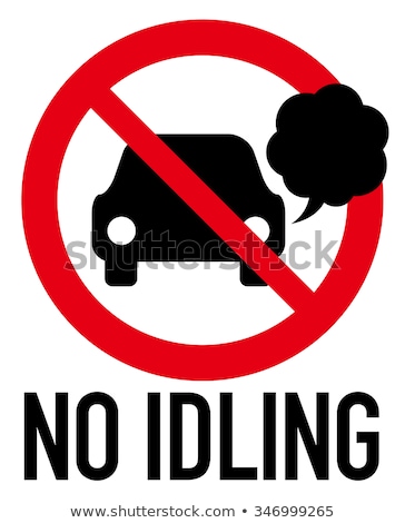 Сток-фото: No Idling Engine Off Sign Icon