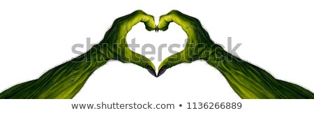 ストックフォト: Zombie Monster Hand Heart Background