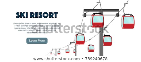 Сток-фото: Cable Cars At Ski Resort