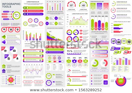 Foto stock: Set Of Vector Business Charts Statistic Diagrams