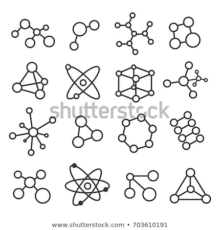 Zdjęcia stock: Atom Molecule Icon Vector Outline Illustration