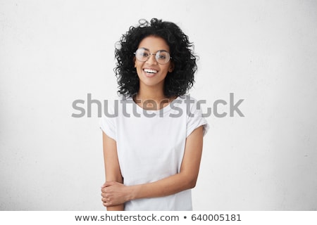 Stock photo: Blond Young Fashion Student Girl Portrait White Background