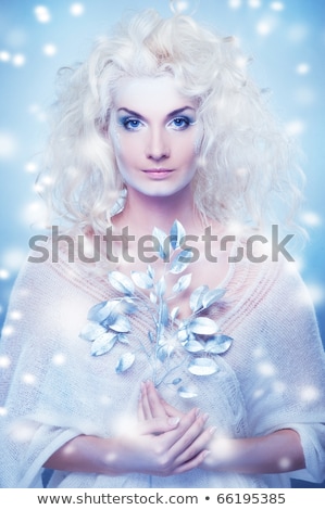 Stock foto: Snow Queen With A Magic Twig