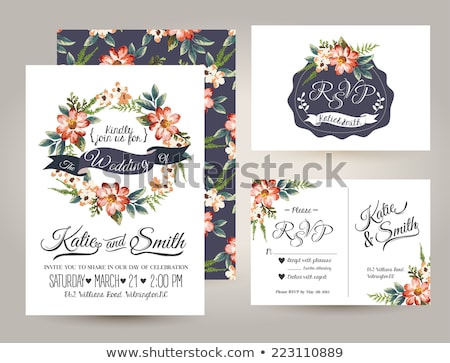 Stock photo: Wedding Card Or Invitation Colorful Design