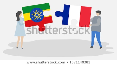 Сток-фото: France And Ethiopia Flags In Puzzle