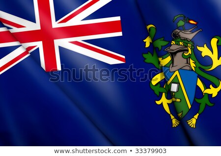 Foto stock: United Kingdom And Pitcairn Islands Flags