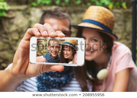 Stock fotó: Students Taking A Self Portrait With Smart Phone