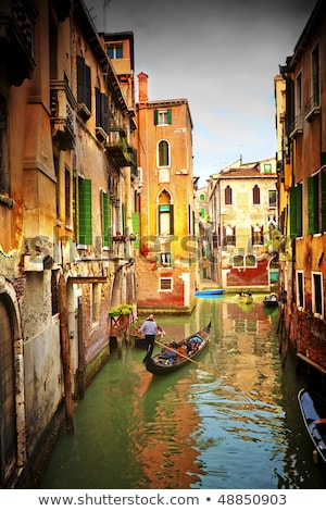 Stock foto: Canal In Venice Italy Exquisite Buildings Along Canals