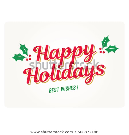 [[stock_photo]]: Holly Jolly Merry Christmas Happy Holidays Text