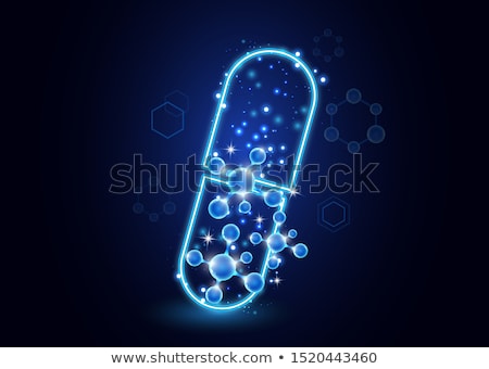 Stockfoto: Vector Background With Abstract Molecular Background For Medical Research Reports Scientific Prese