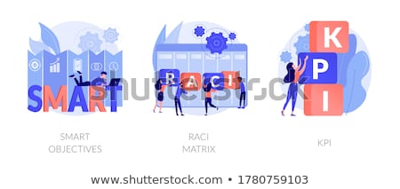 Stock foto: Raci Matrix Concept Vector Illustration