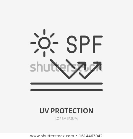 Foto stock: Uv Protective Cream Icon Vector Outline Illustration