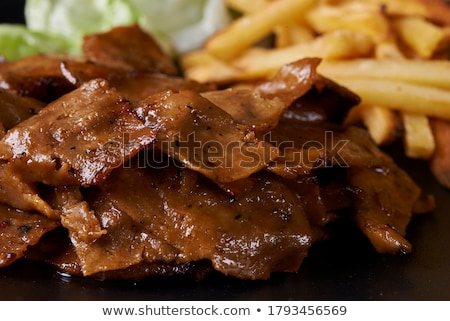 Stock photo: Kebab And French Fries