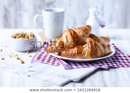 Zdjęcia stock: Traditional French Breakfast On Table In Morning