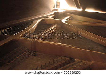 Stok fotoğraf: Grand Piano Keys In Close Up