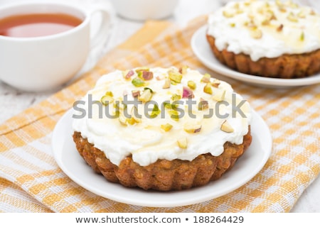 Stock fotó: Walnut Mini Tart With Mascarpone