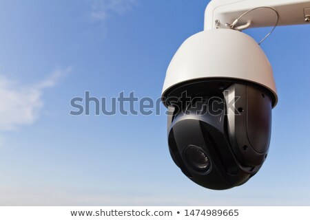 Stock photo: Security Camera Against Blue Sky