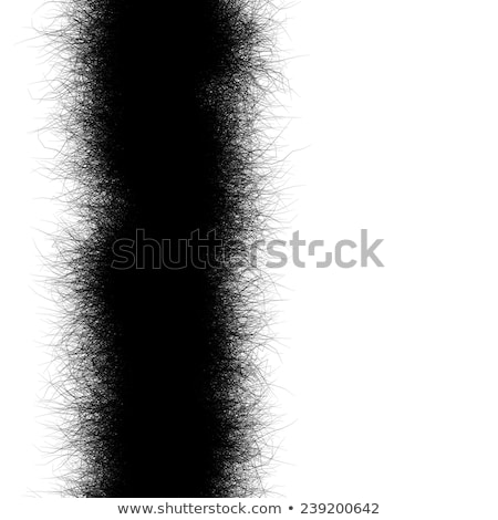 Stock photo: Black Hair Grass Line Over White