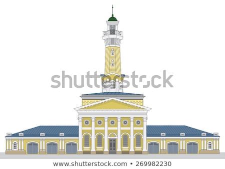 Foto stock: Fire Watch Old Tower In Kostroma City