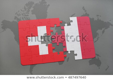 ストックフォト: Switzerland And Peru Flags