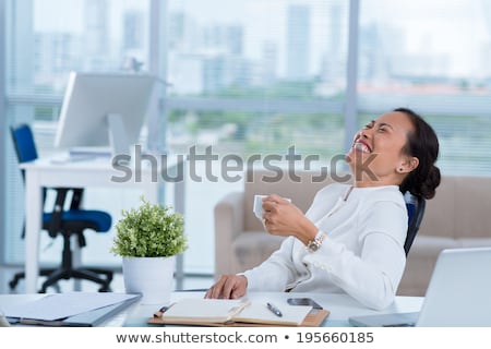 Stock fotó: Business Woman Laughing Out Loud