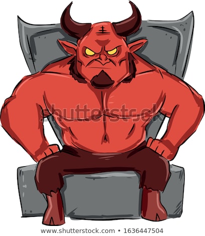 Zdjęcia stock: Muscular Red Devil