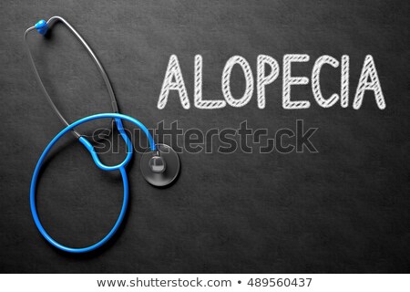 Stock photo: Chalkboard With Alopecia Concept 3d Illustration
