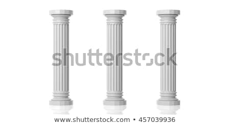 Stok fotoğraf: Three White Greek Columns 3d Rendering
