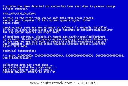 Stock foto: Blue Screen Of Death Vector Interrupt Request Level Software Hardware Crash Illustration