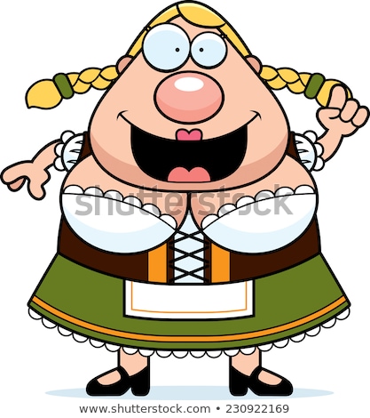 Stock foto: Cartoon Oktoberfest Woman Idea