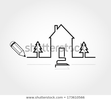 Foto stock: House Outline Concept 2