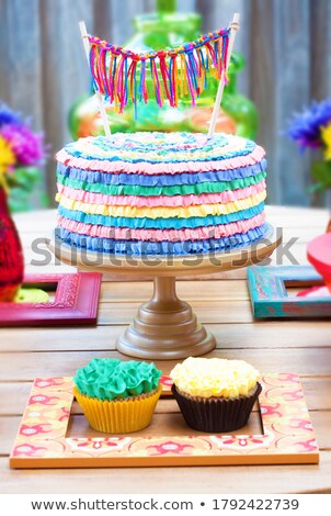 Stockfoto: Cupcakes For Celebrating Mexican Party Fiesta