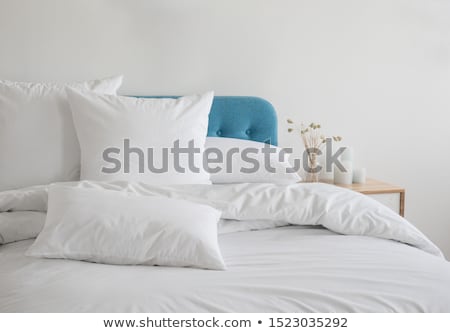 Stockfoto: Bed With Pillows And A Blanket