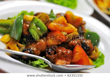 Foto d'archivio: Chinese Vegetarian Sweet And Sour Pork