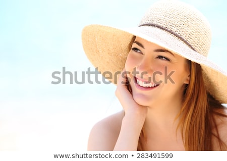 ストックフォト: Close Up Picture Of A Young Woman Looking Away