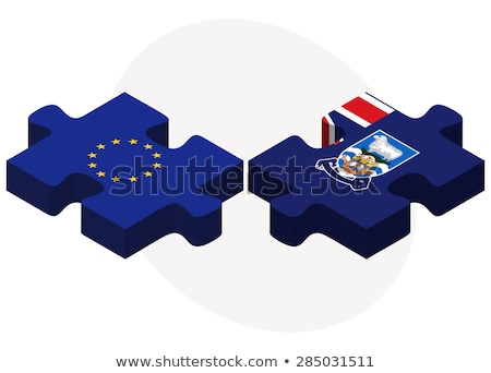 Stockfoto: European Union And Falkland Islands Flags In Puzzle