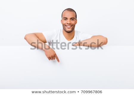 Zdjęcia stock: Business Man Pointing Down