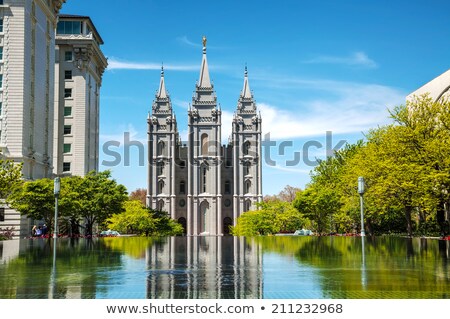 Foto stock: Mormons Temple In Salt Lake City Ut