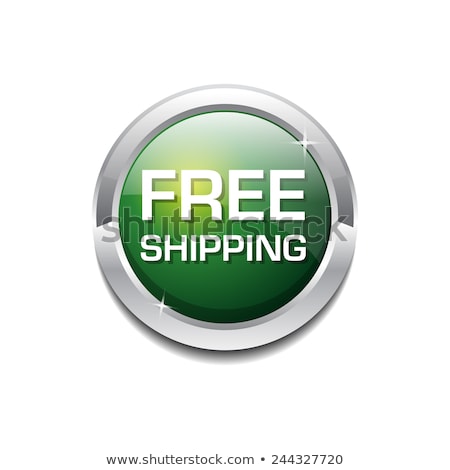 Stockfoto: Free Shipping Glossy Shiny Circular Vector Button