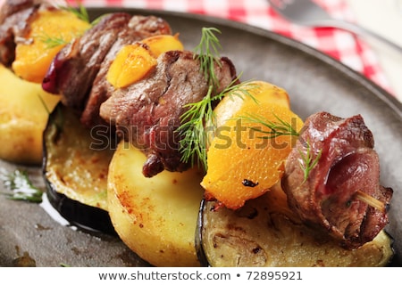 Сток-фото: Venison Skewer And Vegetables