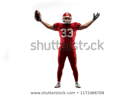 Stockfoto: Tudiofoto · van · American · Football-speler · over · zwart