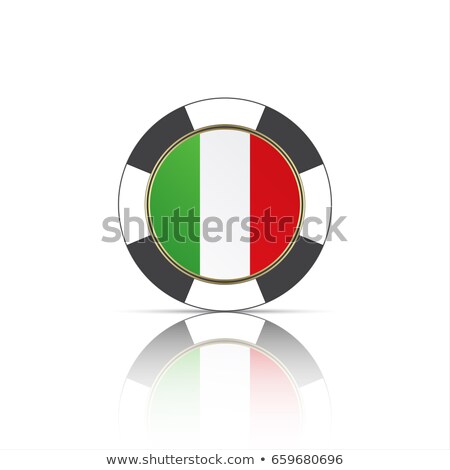 Zdjęcia stock: Casino Poker Chips With Italian Flag Simple Vector Illustration Isolated On White Background