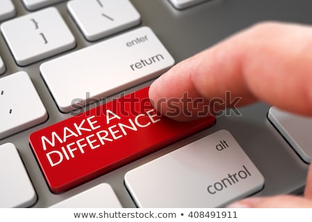 Stockfoto: Make A Difference Closeup Of Keyboard