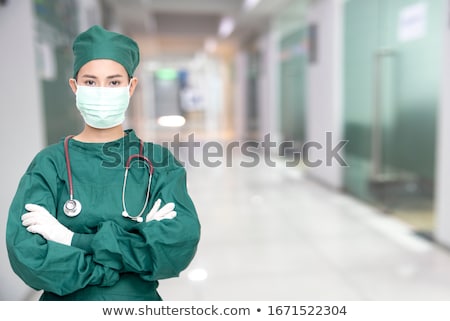 Foto stock: Woman Doctor With Stethoscope