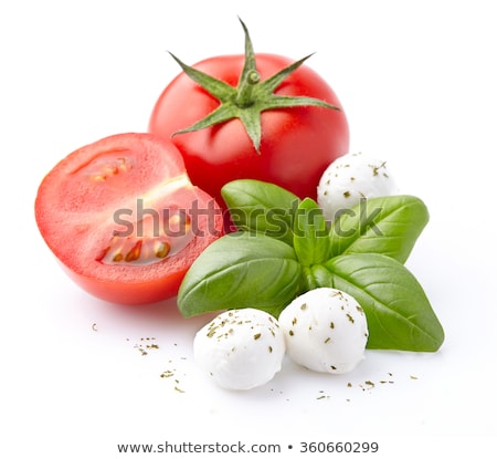 Mozzarella Cheese Basil And Tomato Stock foto © Dionisvera